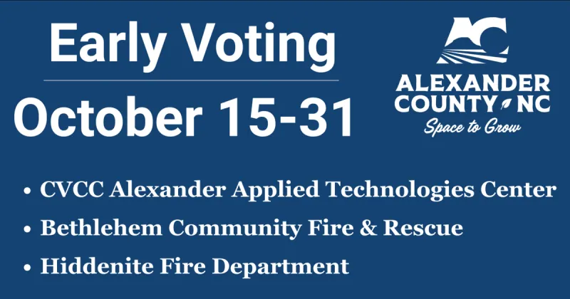 Early voting begins at three locations Thursday in Alexander County