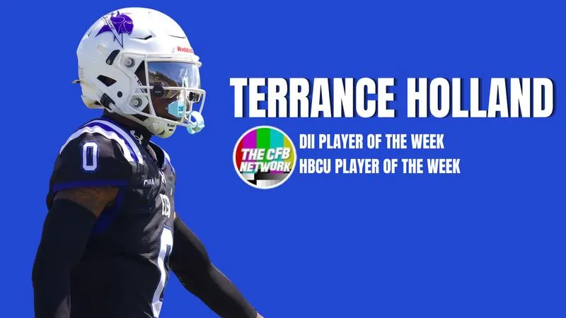 Holland Named CFB Network D2 Player of the Week