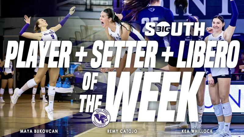 HPU Collects Three Big South Weekly Volleyball Awards
