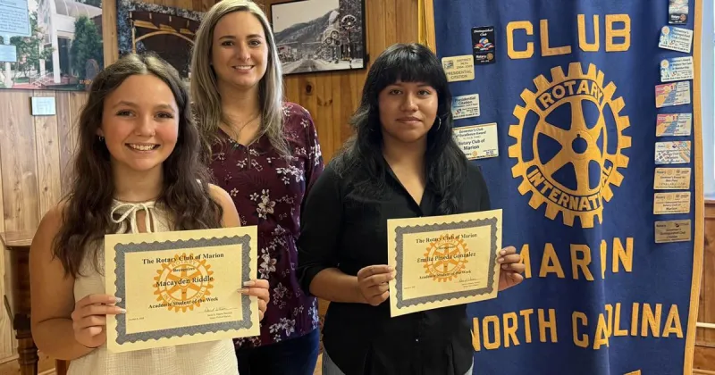 Rotary Club of Marion honors Students of the Week