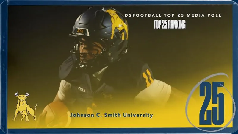 Johnson C. Smith Football Re-Enters D2Football.com Top 25 at No. 25