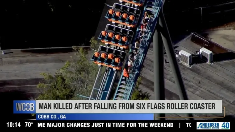 Man dies after falling off roller coaster at Six Flags Over Georgia