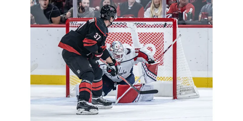 Svechnikov scores twice as Hurricanes' spoil Ovechkin's Raleigh finale