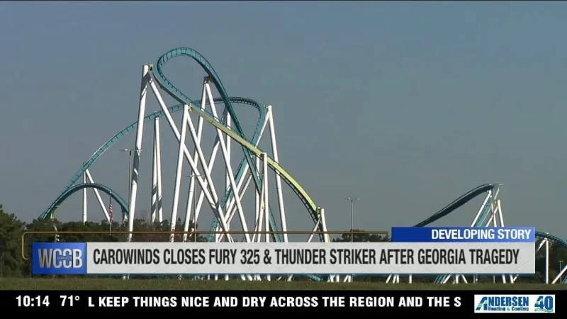 Carowinds temporarily closes two roller coasters after deadly accident at sister park in Georgia