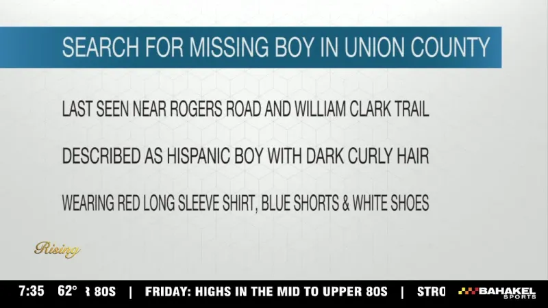 Deputies search for 5-year-old boy seen walking alone in Union County