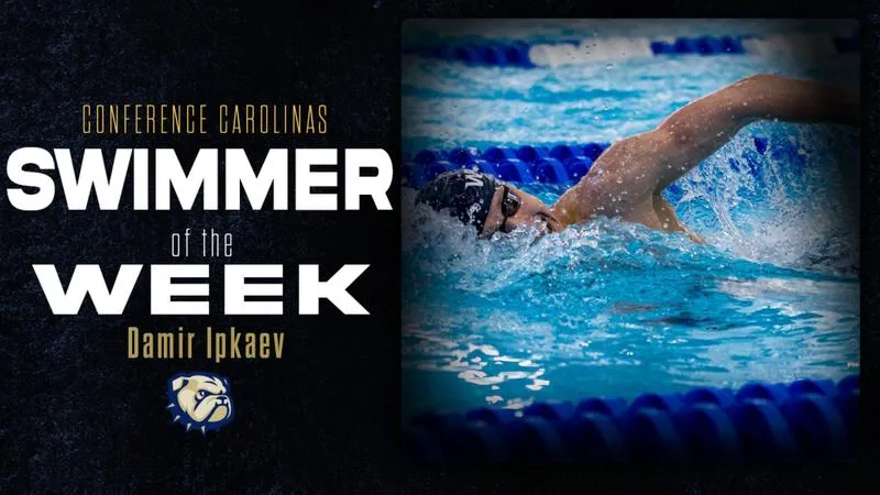 Wingate's Damir Ipkaev is the Conference Carolinas Swimmer of the Week