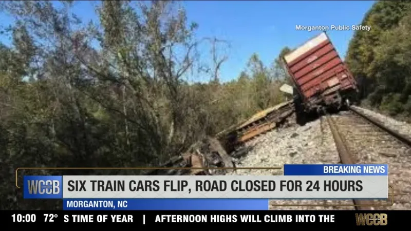Officials say major intersection will be closed for 24 hours as crews clean-up train derailment