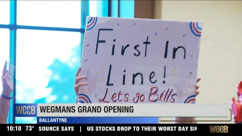 Shoppers line up to celebrate Wegmans opening in Ballantyne