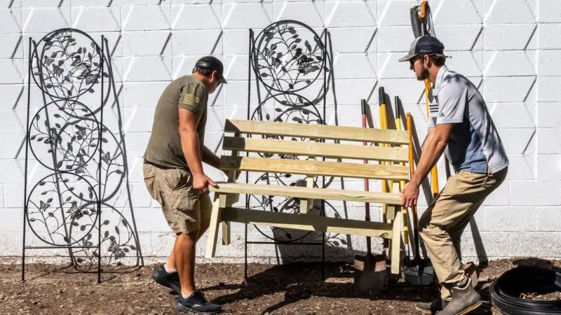 Senior Citizen Center grounds get facelift after University of Mount Olive class project