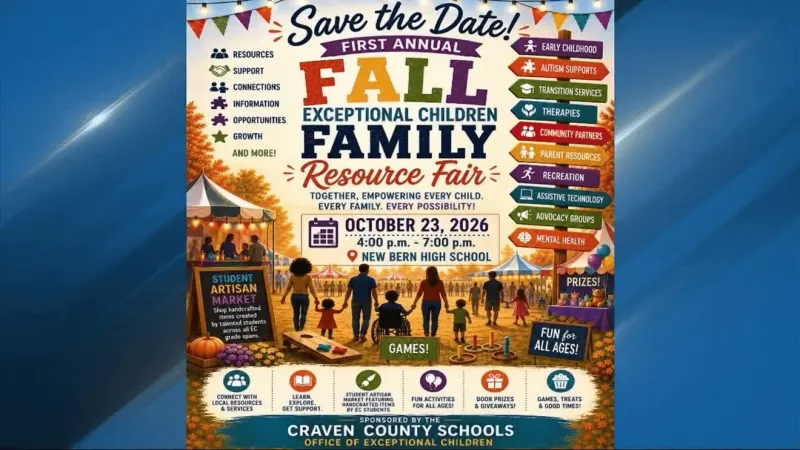 Craven County schools to host fall resource fair for exceptional children Oct. 23