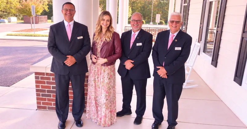 Bennett Funeral Service staffers wear pink in recognition of Breast Cancer Awareness Month