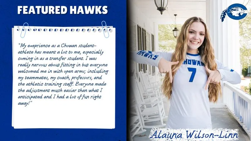 Featured Hawks: Alauna Wilson-Linn, Senior, Volleyball, Graphic Design
