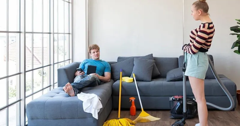 Women are nearly twice as likely as men to spend part of the day putting things away, federal data shows