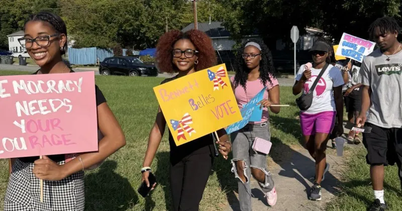 Denied campus voting sites, N.C. A&T and UNCG students hit the streets