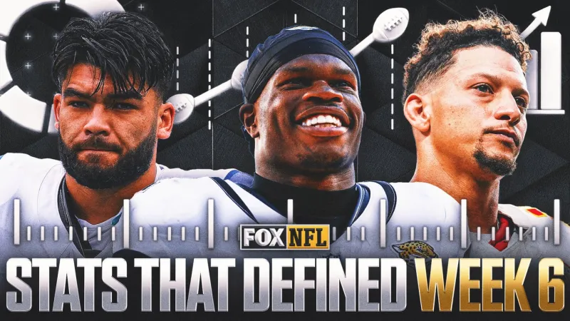 NFL Week 6 Defining Stats: Mahomes Matches Brady, Travis Hunter Makes History