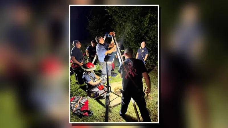 Dog rescued from manhole in Kernersville