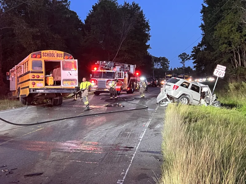 Bus Carrying Farm Workers, SUV Collide Head-On
