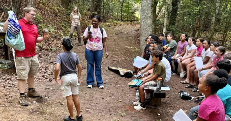 5th-graders in Conservation Field Days