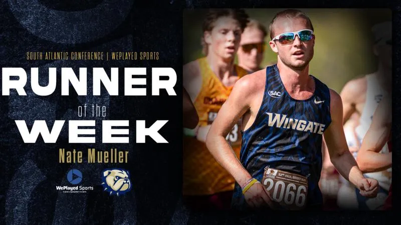Wingate's Nate Mueller receives SAC XC Runner of the Week honors