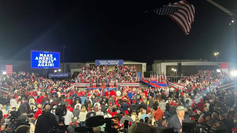 Trump supporters, protesters gather in Greenville for president's rally