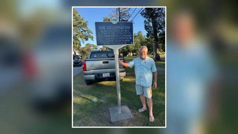 Belhaven History Project installs first marker honoring Intracoastal Waterway opening