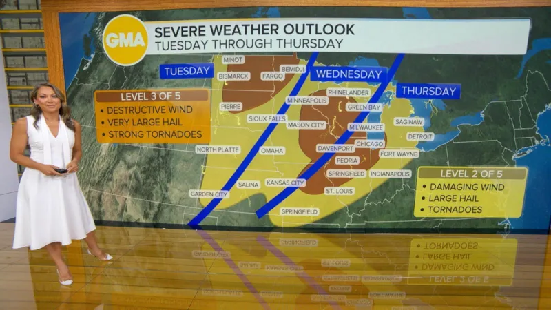 Heavy rain in Midwest, South bringing flood waters