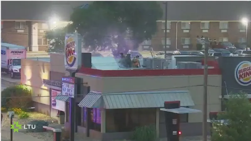 LFR Extinguishes Fire at Burger King at 11th & Cornhusker