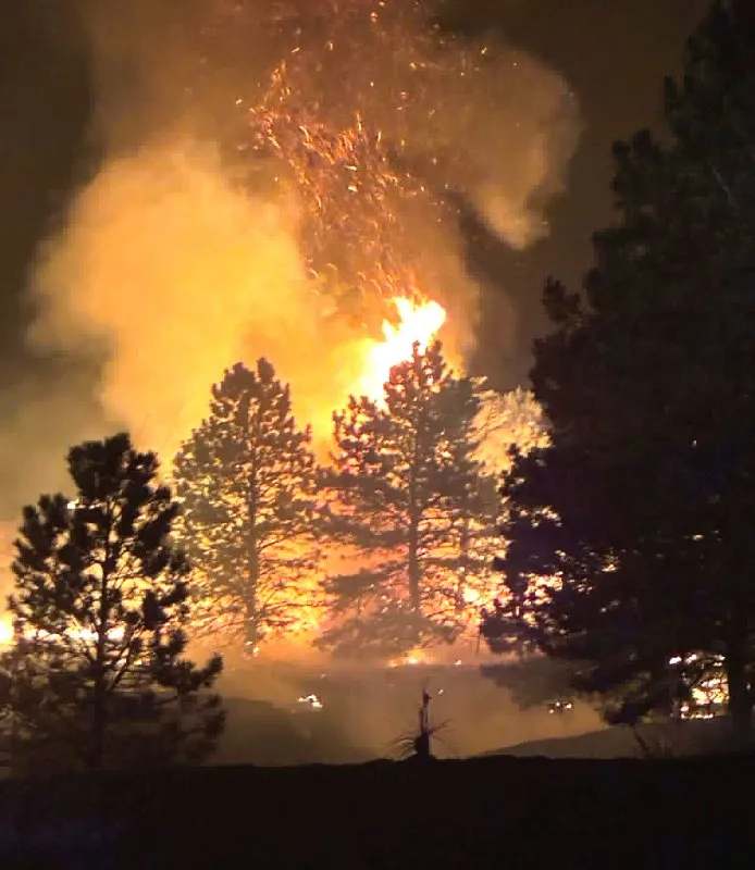 Wildfire continues to spread near Crawford