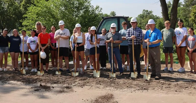 Legacy teen group breaks ground on drive-in theater at Pawnee Park with goal to open by end of July