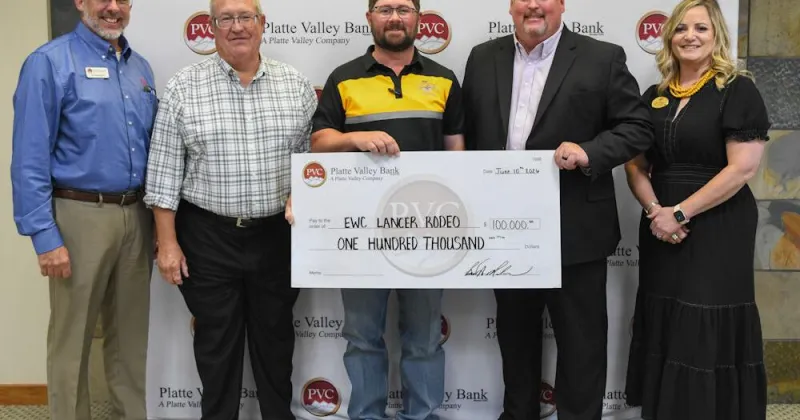 Platte Valley Bank donates $100,000 to support EWC horse boarding facility