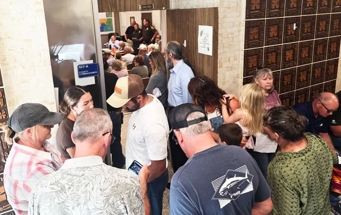 Data center opponents speak out at commissioners' meeting