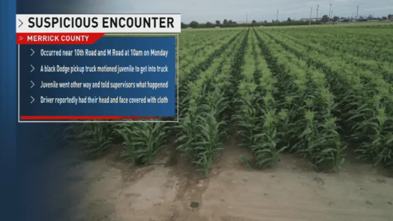 Suspicious encounter near a cornfield