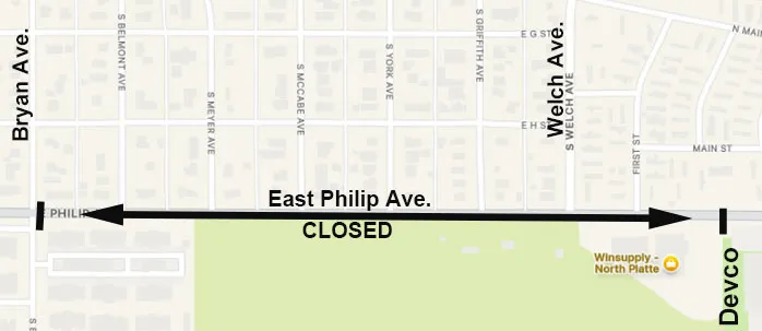 E. Philip Ave. to close between Bryan and Devco