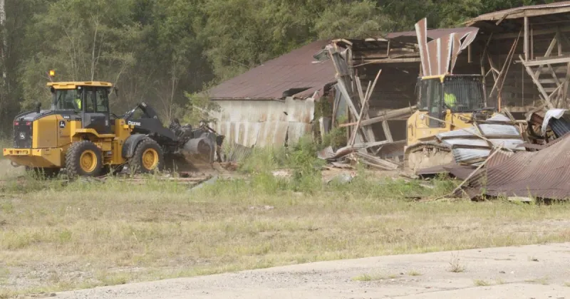 Demolition at Dempster's begins