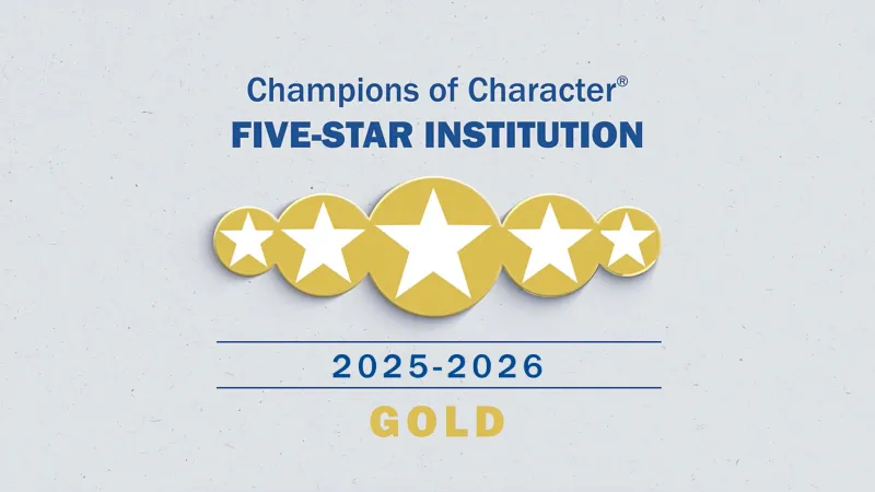 Concordia earns Champions of Character Five-Star Gold Award for 2025-26