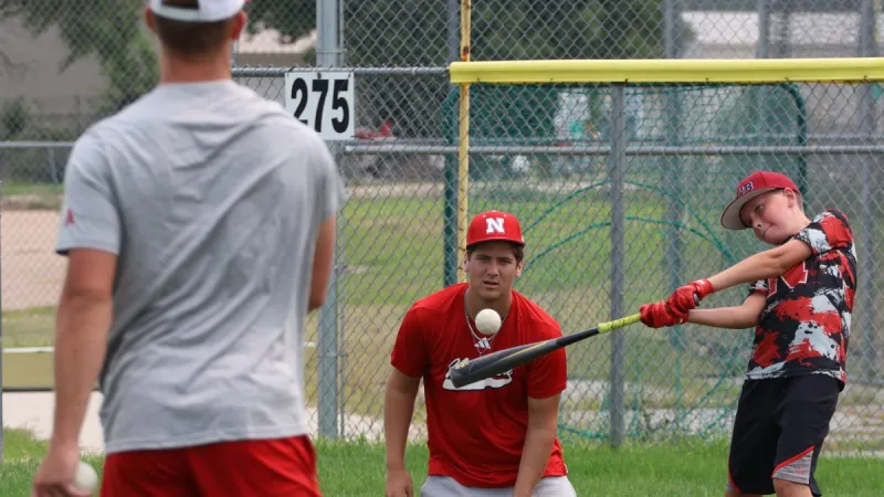 Husker Baseball Players Inspire Next Generation at Grand Island Youth Camp