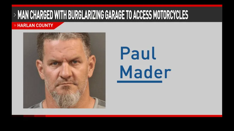 Grand Island man charged with burglarizing Harlan County garage to access motorcycles