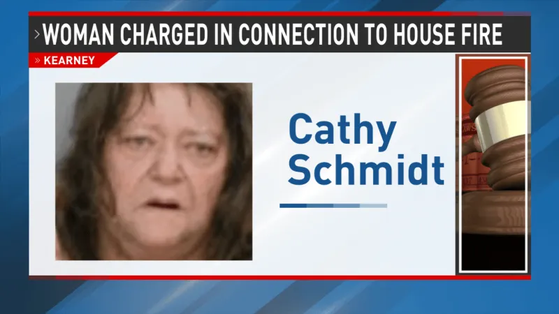 Woman charged in connection to Kearney house fire