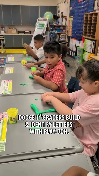 Play-Doh Letters in 1st Grade @ Dodge Elementary (Video)
