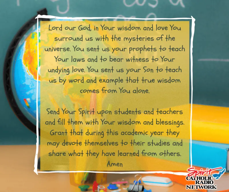 A Prayer for the Schoolyear