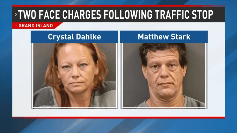 Two face charges following traffic stop in Grand Island