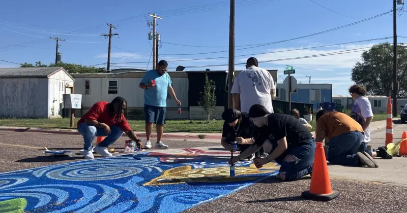 Leaving their mark: ReConnect students build community through latest art project, crosswalk murals in Terrytown