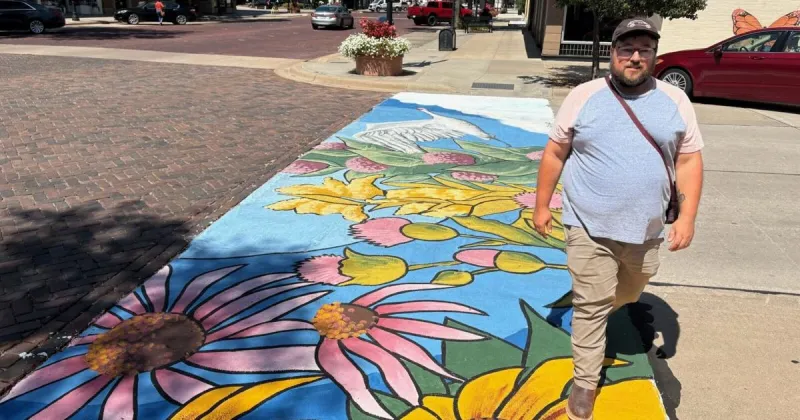Colorful crosswalk murals aim to boost safety in downtown Kearney