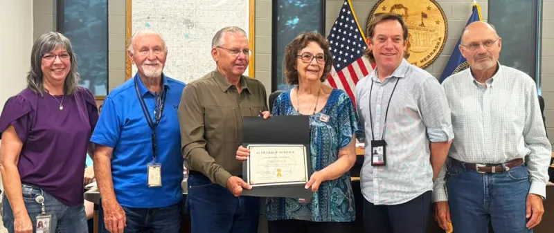County employees honored for many years of service