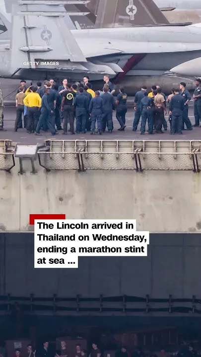 USS Abraham Lincoln Arrives in Thailand After Marathon Middle East Deployment (Video)
