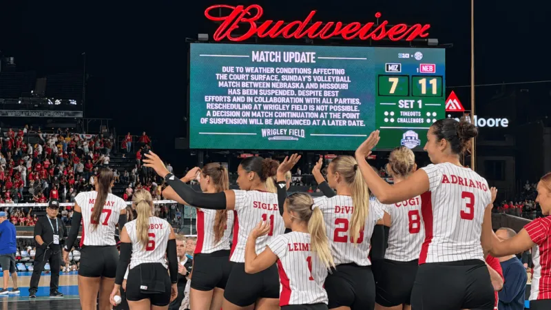 Historic Volleyball Day at Wrigley ends with Nebraska-Missouri postponed