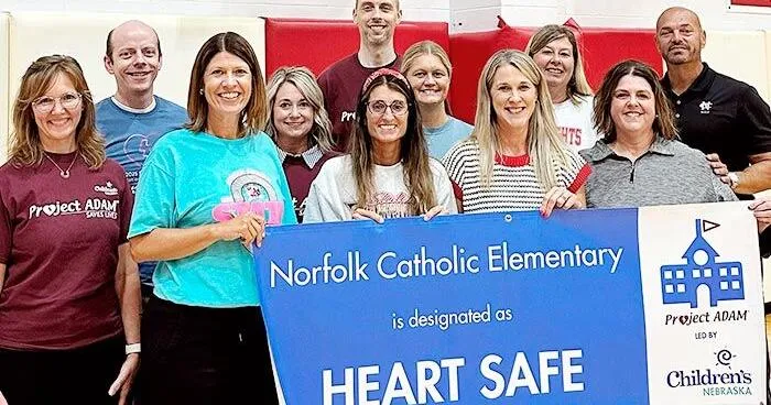 Norfolk Catholic earns Heart Safe designation through Project ADAM partnership