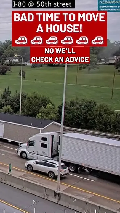 Slow-Moving Mobile Homes Block Lanes, Snarl Westbound I-80 Traffic Toward Lincoln (Video)