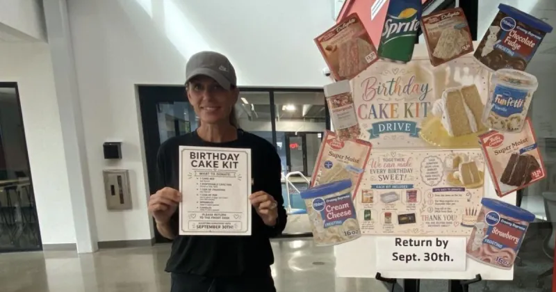 YMCA taking donations for birthday cake kit