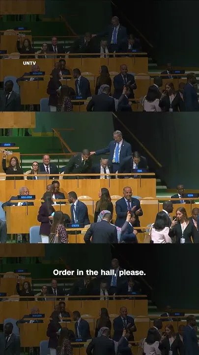 Diplomats Stage Mass Walkout During Netanyahu UN Speech #Shorts (Video)